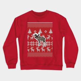 It's the MOOSE wonderful time of the year! Silly Christmas pun of a moose atop a Christmas sweater with a funny saying Crewneck Sweatshirt